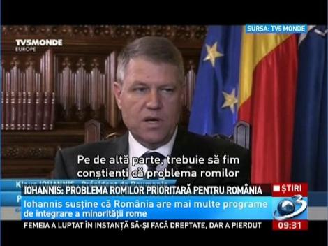 Klaus Iohannis: Problema romilor, prioritară pentru România