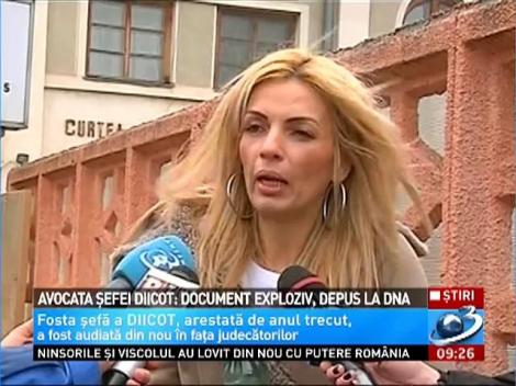 Avocata Alinei Bica: Document exploziv, depus la DNA