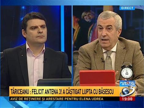 Tăriceanu: Felicit Antena 3! A c&acirc;știgat lupta cu Băsescu