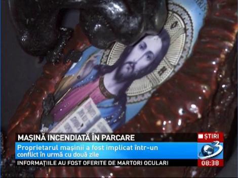 Un şofer din Timişoara şi-a găsit maşina incendiată chiar &icirc;n parcarea din faţa blocului