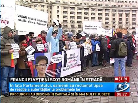 Francii elveţieni scot rom&acirc;nii &icirc;n stradă