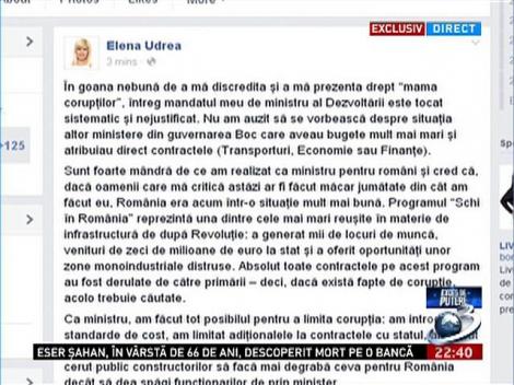 Elena Udrea cu ochii pe Antena 3 din puşcărie. Vezi ce mesaj a transmis