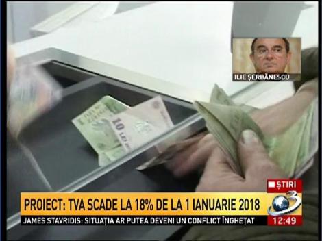 Ilie Şerbănescu despre reducerea TVA: Sunt proiecte de viitor. &Icirc;n primul r&acirc;nd trebuie să vedem unde se produce evaziunea fiscală.
