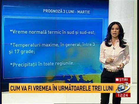 Cum va fi vremea în următoarele 3 luni