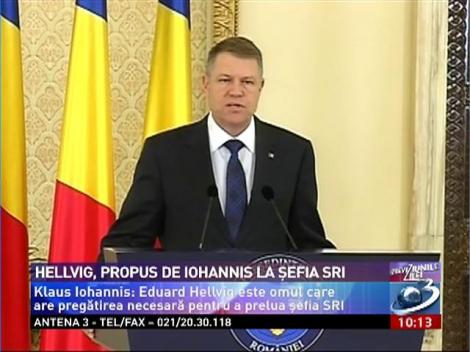 Eduard Hellvig, propus de Iohannis la Şefia SRI