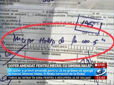 Șofer amendat pentru meciul cu Simona Halep