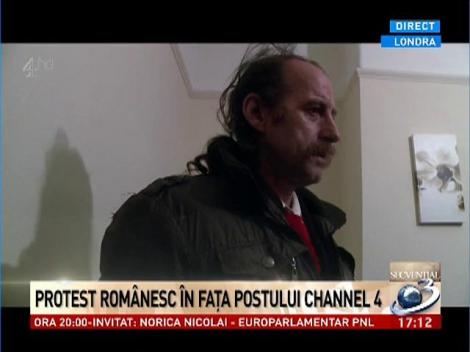 Rom&acirc;nii &icirc;şi apără demnitatea la Londra, protest&acirc;nd &icirc;n faţa postului tv Channel 4