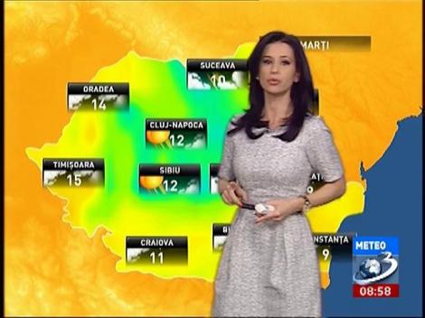 Prognoza meteo pentru următoarele trei zile!