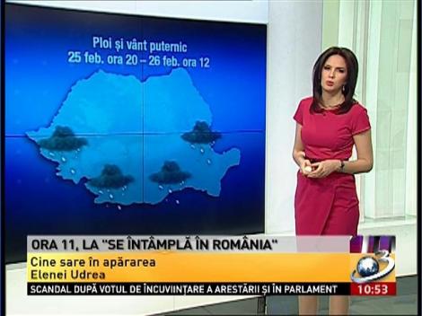 Informare meteo de ploi abundente şi v&acirc;nt puternic