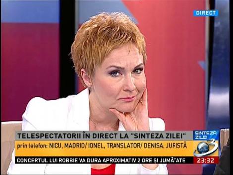 Telespectatorii în direct la Sinteza Zilei: Odată pentru totdeauna trebuie să ne ajutam între noi şi să-i tragem la răspundere pe cei vinovaţi