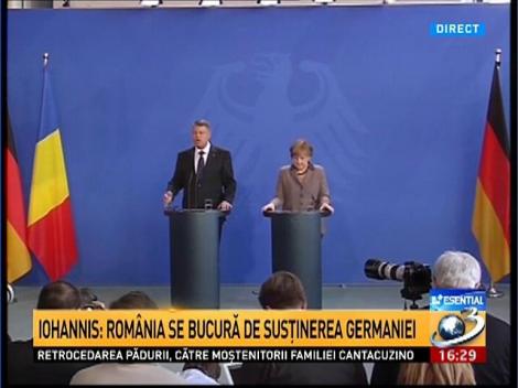 Klaus Iohannis şi Angela Merkel au răspuns &icirc;ntrebărilor jurnaliştilor prezenţi la conferinţa de presă de la Berlin