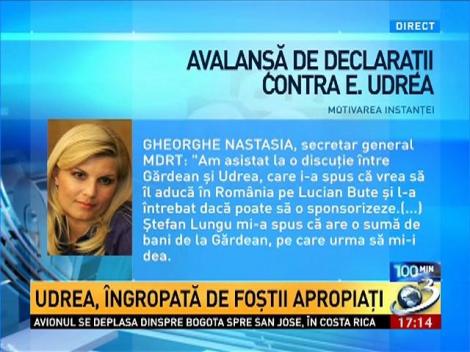 100 de minute: Udrea, îngropată de foştii apropiaţi