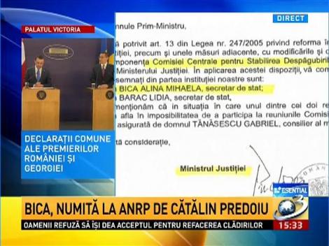 Bica, numită la ANRP de Cătălin Predoiu