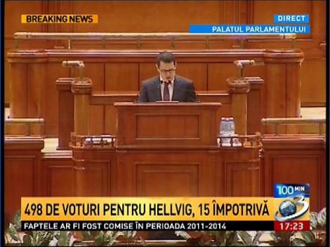 Eduard Hellvig, votat de Parlament la şefia SRI: Vă asigur de toată colaborarea mea