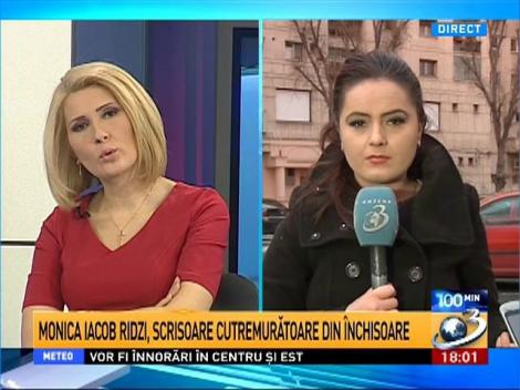 100 de minute. Monica Iacob Ridzi, scrisoare cutremurătoare din închisoare