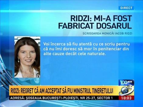 100 de minute. Ridzi: Regret că am acceptat să fiu ministrul Tineretului