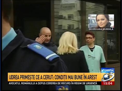 Elena Udrea va beneficia de condiţii mai bune &icirc;n arest