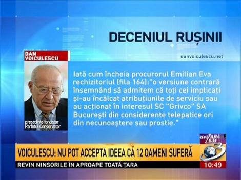 Voiculescu: Nu pot accepta ideea că 12 oameni suferă