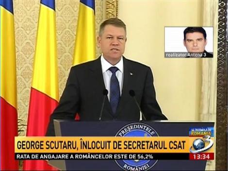 George Scutaru, &icirc;nlocuit de secretarul CSAT