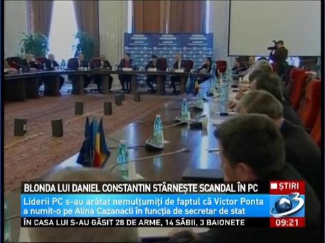 Blonda lui Daniel Constantin stârneşte scandal în PC