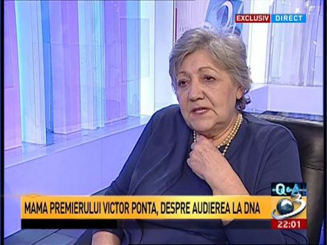 Mama premierului Ponta, despre audierea la DNA