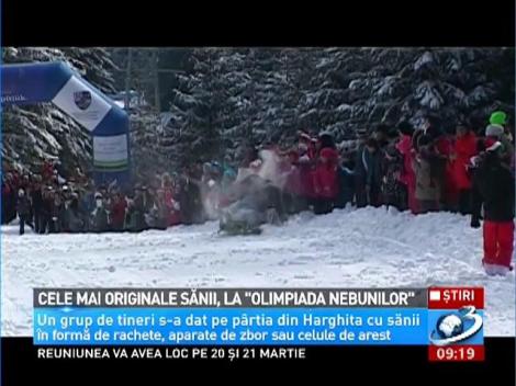 Cele mai originale sănii, la "Olimpiada Nebunilor"