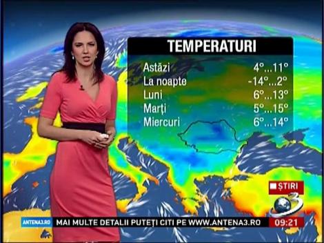 Prognoza meteo pentru următoarele 3 zile!