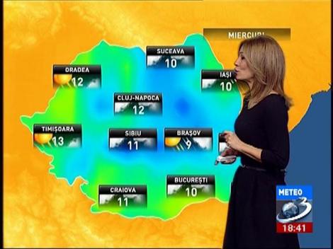 Prognoza meteo pentru următoarele trei zile!