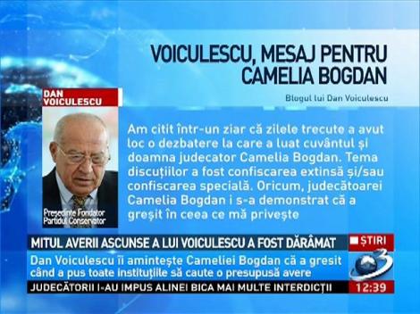 Dan Voiculescu, mesaj pentru judecătoarea Camelia Bogdan
