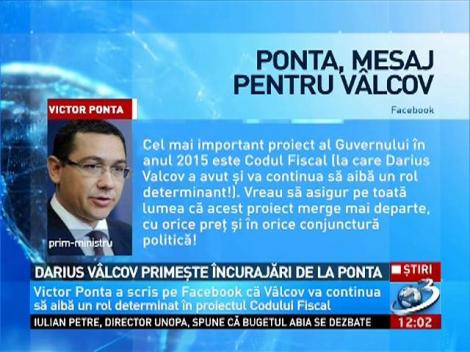 Darius V&acirc;lcov primeşte &icirc;ncurajări de la Victor Ponta