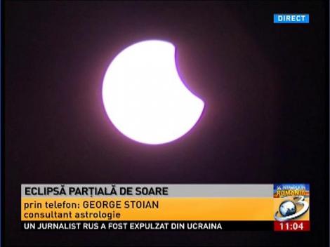 Imagini cu eclipsa parţială de soare