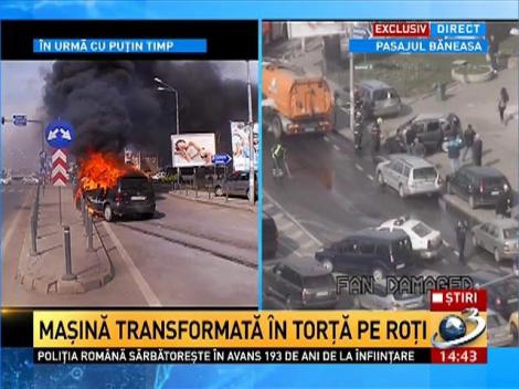 Imagini şi informaţii noi despre maşina care a luat foc &icirc;n nordul capitalei