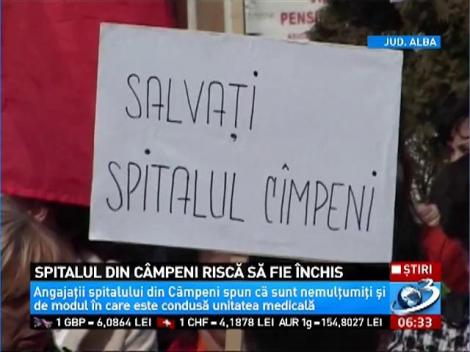 Spitalul din C&acirc;mpeni riscă să fie &icirc;nchis