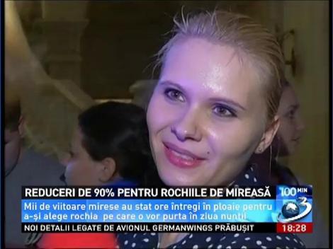 Reduceri de 90% pentru rochiile de mireasă