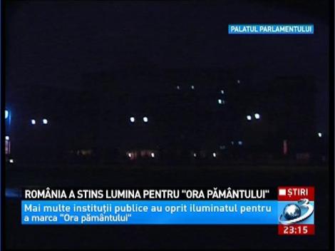 Rom&acirc;nia a stins lumina preţ de 60 de minute pentru a marca "Ora Păm&acirc;ntului"