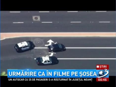 Urmărire spectaculoasă &icirc;n statul american California! Şoferul a intrat pe contrasens şi a luat m&acirc;inile de pe volan