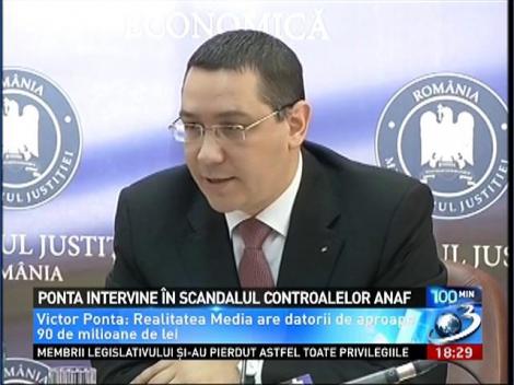 Ponta intervine în scandalul controalelor ANAF