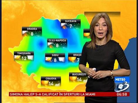 Prognoza meteo pentru următoarele trei zile!