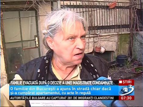 Familie evacuată după o decizie a unei magistrate condamnate