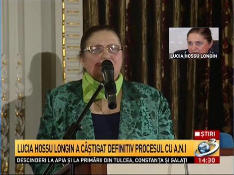 Lucia Hossu Longin a câştigat definitiv procesul cu ANI