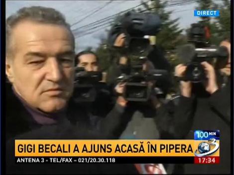 Gigi Becali a ajuns acasă în Pipera