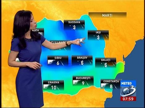 Prognoza meteo pentru următoarele trei zile!