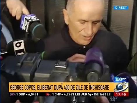 George Copos a fost ELIBERAT. "Mă simt ruşinat"