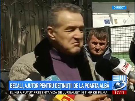 Gigi Becali, ajutor pentru deţinuţii de la Poarta Albă