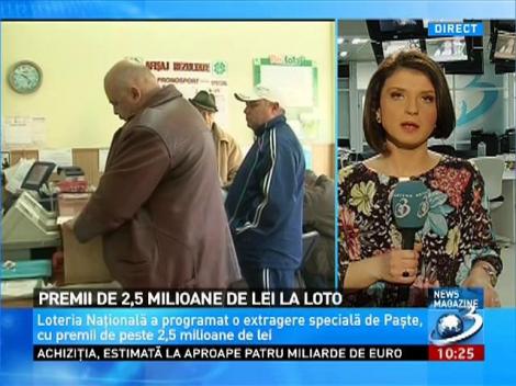 Premii de 2,5 milioane de lei la Loto