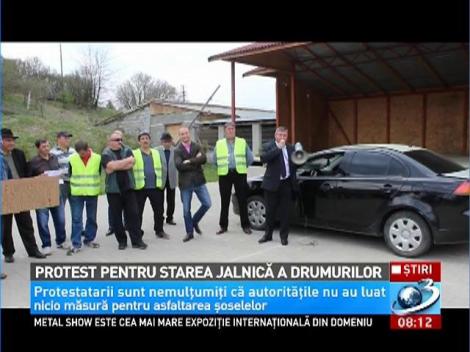 Protest faţă de starea jalnică a drumurilor