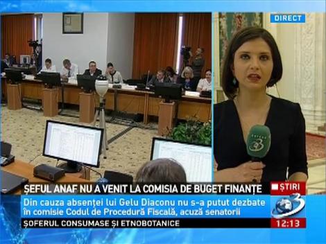 Senatul &icirc;l va reclama pe şeful ANAF, Gelu Diaconu