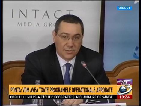 Victor Ponta, la dezbaterea despre fondurile UE