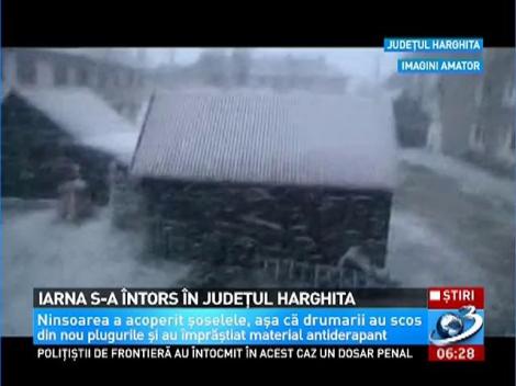 Iarna s-a întors în judeţul Harghita