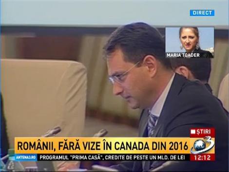 Românii, fără vize în Canada din 2016